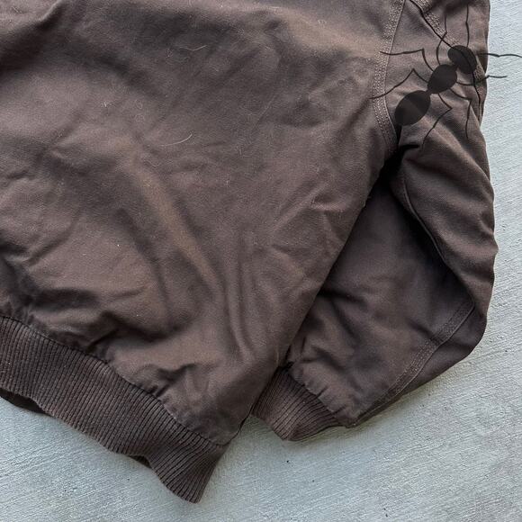 Vintage Y2K Carhartt YOUTH DKB brown hooded work wear jacket - Picture 8 of 9